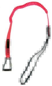 The Gear Keeper model TL1-3025 Fixed Loop Tether has a short retracted length of only 32 inches to avoid entanglement coupled with a low-force extension to 45 inches that minimizes fatigue during use. The coil is covered with high-strength nylon webbing that can withstand tough working conditions.